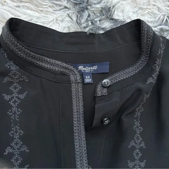 Madewell Silk Ballad Tunic Shirt Top - Picture 6 of 7